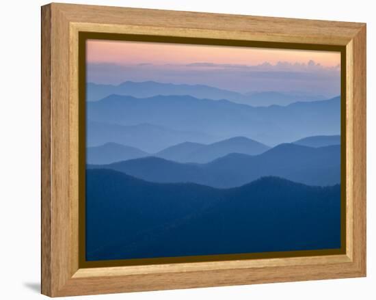 USA, North Carolina, Great Smoky Mountains, Dusk from the Blue Ridge Parkway-Ann Collins-Framed Premier Image Canvas