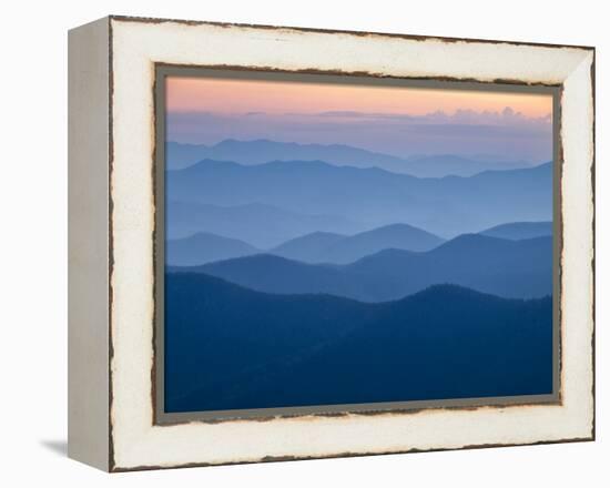 USA, North Carolina, Great Smoky Mountains, Dusk from the Blue Ridge Parkway-Ann Collins-Framed Premier Image Canvas