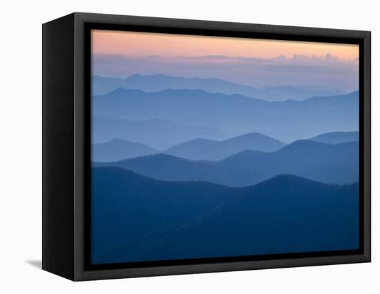 USA, North Carolina, Great Smoky Mountains, Dusk from the Blue Ridge Parkway-Ann Collins-Framed Premier Image Canvas