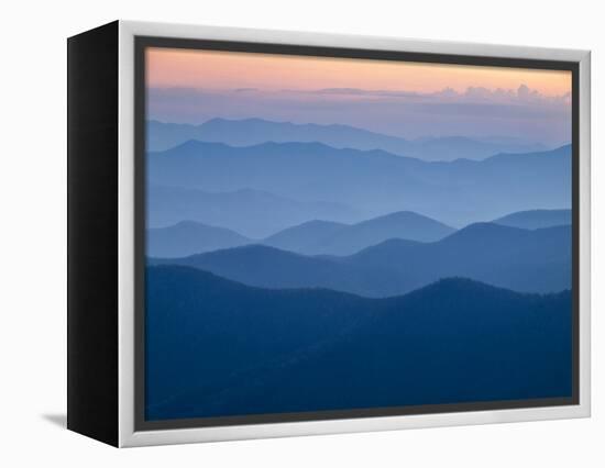 USA, North Carolina, Great Smoky Mountains, Dusk from the Blue Ridge Parkway-Ann Collins-Framed Premier Image Canvas