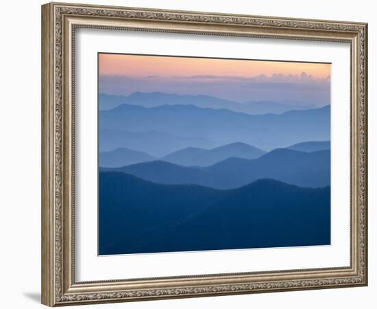 USA, North Carolina, Great Smoky Mountains, Dusk from the Blue Ridge Parkway-Ann Collins-Framed Photographic Print