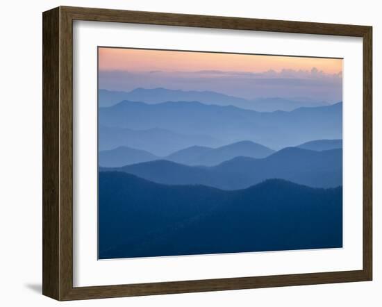 USA, North Carolina, Great Smoky Mountains, Dusk from the Blue Ridge Parkway-Ann Collins-Framed Photographic Print