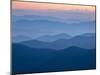 USA, North Carolina, Great Smoky Mountains, Dusk from the Blue Ridge Parkway-Ann Collins-Mounted Photographic Print