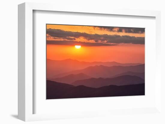 USA, North Carolina, Great Smoky Mountains National Park. Autumn sunset from Clingmans Dome-Ann Collins-Framed Photographic Print