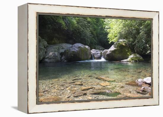 USA, North Carolina, Great Smoky Mountains National Park. Big Creek Trail. Midnight Hole-Trish Drury-Framed Premier Image Canvas