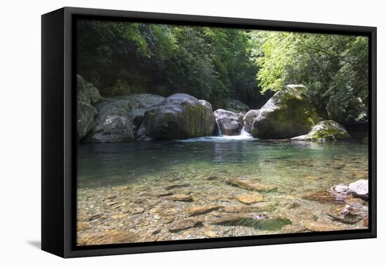 USA, North Carolina, Great Smoky Mountains National Park. Big Creek Trail. Midnight Hole-Trish Drury-Framed Premier Image Canvas