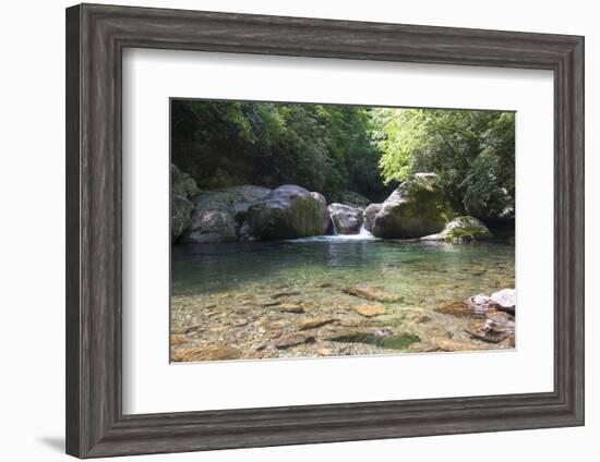 USA, North Carolina, Great Smoky Mountains National Park. Big Creek Trail. Midnight Hole-Trish Drury-Framed Photographic Print