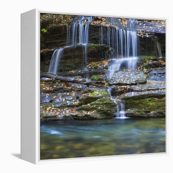 USA, North Carolina, Great Smoky Mountains. Scenic of Tom Branch Falls.-Jaynes Gallery-Framed Premier Image Canvas