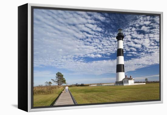 USA, North Carolina, Outer Banks National Seashore, Bodie Island, Bodie Island Lighthouse-Walter Bibikow-Framed Premier Image Canvas