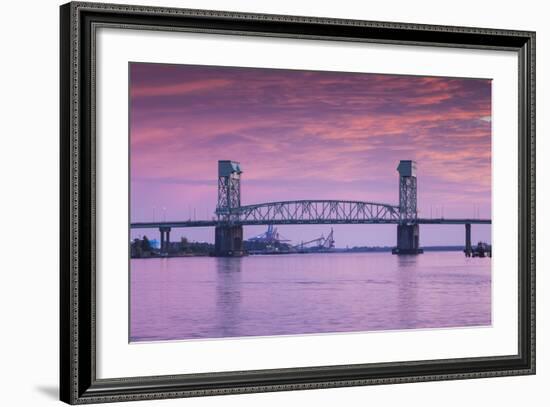 USA, North Carolina, Wilmington, Cape Fear Memorial Bridge-Walter Bibikow-Framed Photographic Print