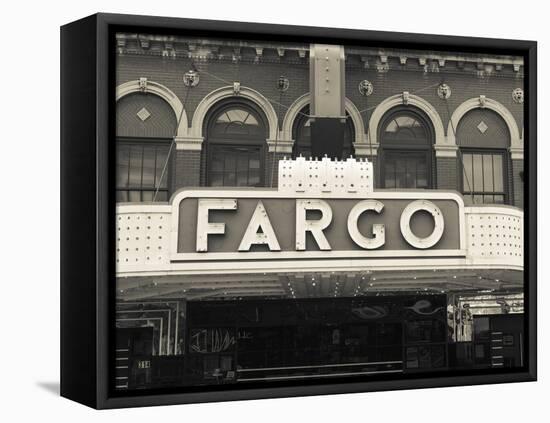 USA, North Dakota, Fargo, Fargo Theater, Marquee-Walter Bibikow-Framed Premier Image Canvas