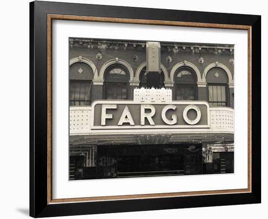 USA, North Dakota, Fargo, Fargo Theater, Marquee-Walter Bibikow-Framed Photographic Print