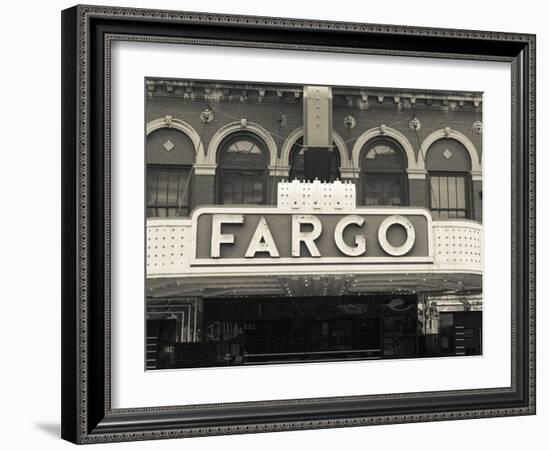 USA, North Dakota, Fargo, Fargo Theater, Marquee-Walter Bibikow-Framed Photographic Print