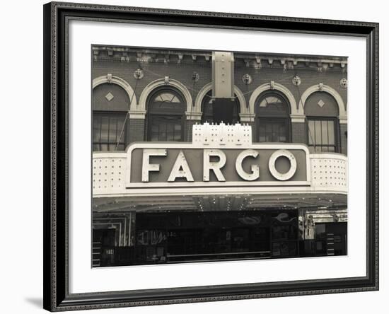 USA, North Dakota, Fargo, Fargo Theater, Marquee-Walter Bibikow-Framed Photographic Print