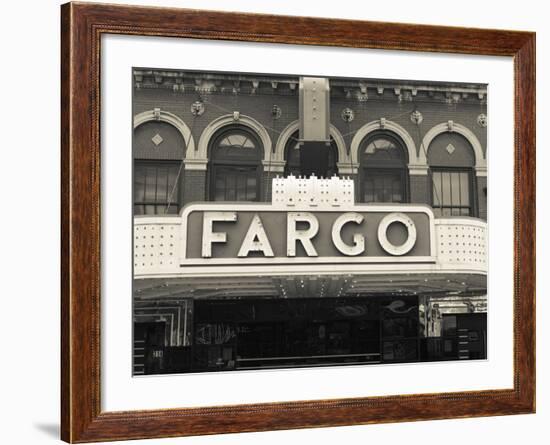 USA, North Dakota, Fargo, Fargo Theater, Marquee-Walter Bibikow-Framed Photographic Print