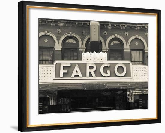 USA, North Dakota, Fargo, Fargo Theater, Marquee-Walter Bibikow-Framed Photographic Print