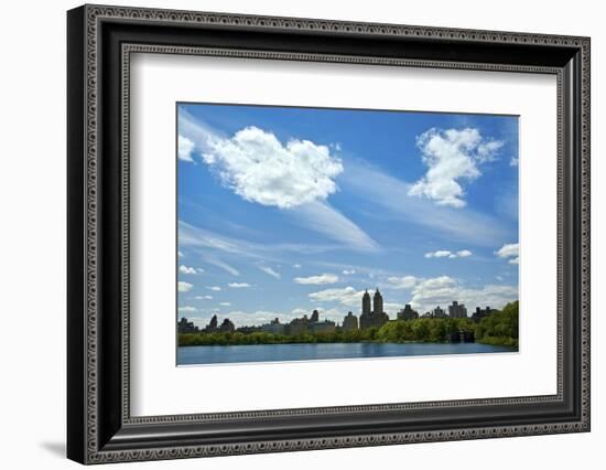 USA, NY, New York City. Central Park Reservoir and cityscape on the South and West side of the Park-Michele Molinari-Framed Photographic Print