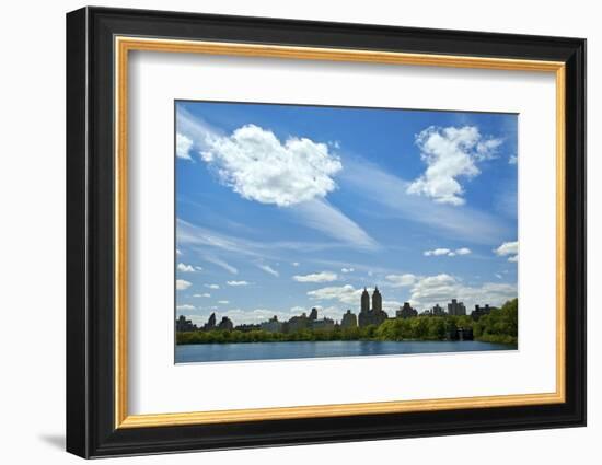 USA, NY, New York City. Central Park Reservoir and cityscape on the South and West side of the Park-Michele Molinari-Framed Photographic Print