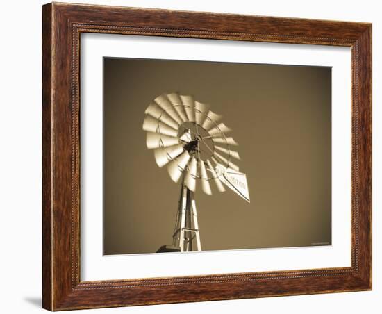 USA, Oklahoma, Windpumps and Windmill-Alan Copson-Framed Photographic Print