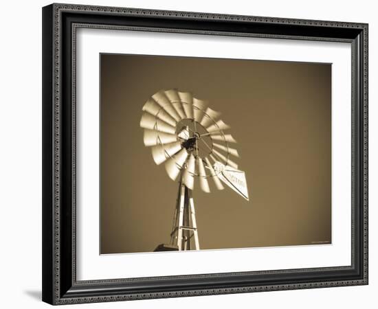 USA, Oklahoma, Windpumps and Windmill-Alan Copson-Framed Photographic Print