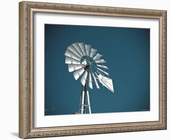 USA, Oklahoma, Windpumps and Windmill-Alan Copson-Framed Photographic Print