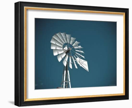 USA, Oklahoma, Windpumps and Windmill-Alan Copson-Framed Photographic Print