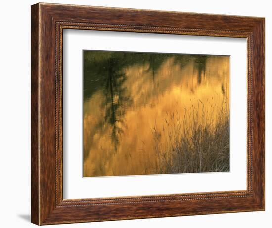 USA, Oregon. Abstract of Crooked River, Smith Rock State Park-Howie Garber-Framed Photographic Print