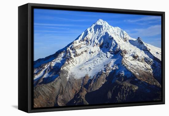 USA, Oregon, Aerial Landscape of Mt. Hood-Rick A Brown-Framed Premier Image Canvas