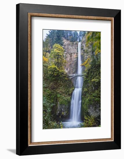 USA, Oregon. Autumn Season at Multnomah Falls in the Columbia Gorge-Gary Luhm-Framed Photographic Print