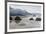 USA Oregon, Cannon Beach. Fog Rises over Coastline at Low Tide-Jean Carter-Framed Photographic Print