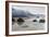 USA Oregon, Cannon Beach. Fog Rises over Coastline at Low Tide-Jean Carter-Framed Photographic Print