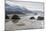 USA Oregon, Cannon Beach. Fog Rises over Coastline at Low Tide-Jean Carter-Mounted Photographic Print