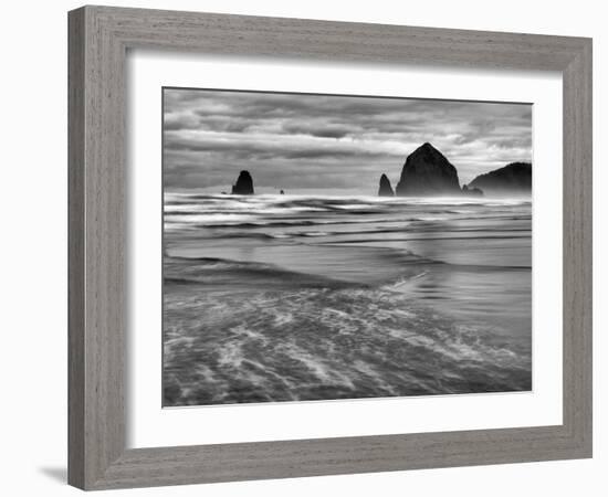 USA, Oregon, Cannon Beach, Haystack Rock and the Needles-Ann Collins-Framed Photographic Print