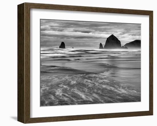 USA, Oregon, Cannon Beach, Haystack Rock and the Needles-Ann Collins-Framed Photographic Print