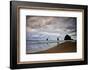 USA, Oregon, Cannon Beach. Haystack Rock at Low Tide-Jean Carter-Framed Photographic Print