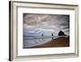 USA, Oregon, Cannon Beach. Haystack Rock at Low Tide-Jean Carter-Framed Photographic Print