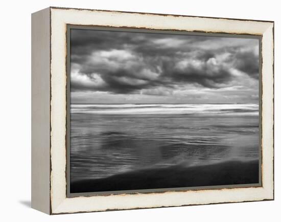 USA, Oregon, Cannon Beach, Storm Clouds Roil over the Pacific Ocean-Ann Collins-Framed Premier Image Canvas