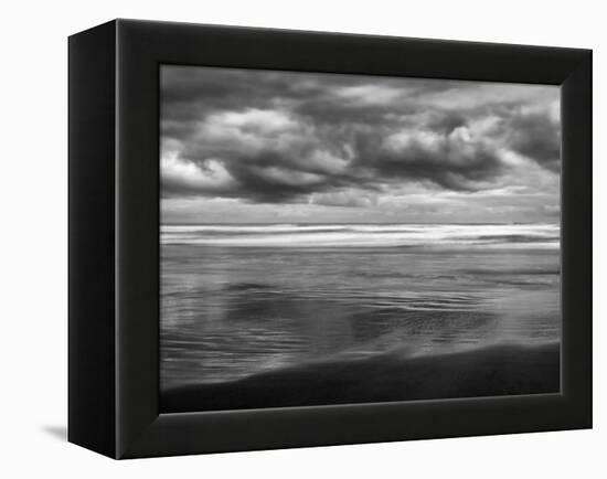 USA, Oregon, Cannon Beach, Storm Clouds Roil over the Pacific Ocean-Ann Collins-Framed Premier Image Canvas