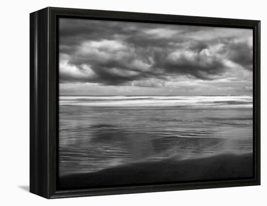 USA, Oregon, Cannon Beach, Storm Clouds Roil over the Pacific Ocean-Ann Collins-Framed Premier Image Canvas