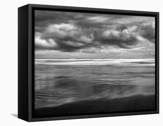 USA, Oregon, Cannon Beach, Storm Clouds Roil over the Pacific Ocean-Ann Collins-Framed Premier Image Canvas