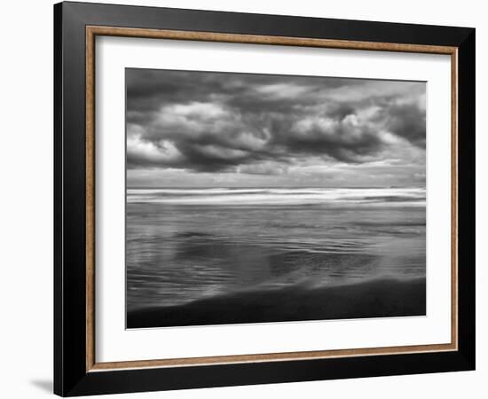 USA, Oregon, Cannon Beach, Storm Clouds Roil over the Pacific Ocean-Ann Collins-Framed Photographic Print