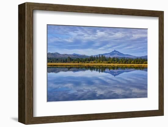 USA, Oregon. Clouds Reflect in Small Lake at Black Butte Ranch-Jean Carter-Framed Photographic Print