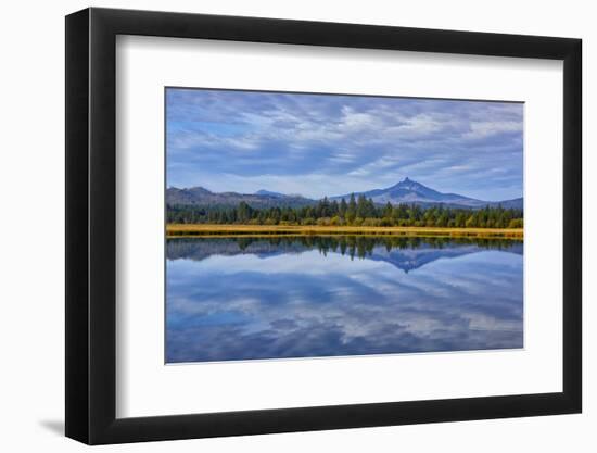 USA, Oregon. Clouds Reflect in Small Lake at Black Butte Ranch-Jean Carter-Framed Photographic Print