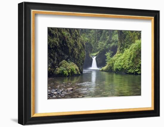 USA, Oregon, Columbia River Gorge, Lower Punchbowl Falls.-Rob Tilley-Framed Photographic Print
