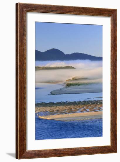 USA, Oregon. Fog over Netarts Bay-Steve Terrill-Framed Photographic Print