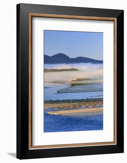 USA, Oregon. Fog over Netarts Bay-Steve Terrill-Framed Photographic Print