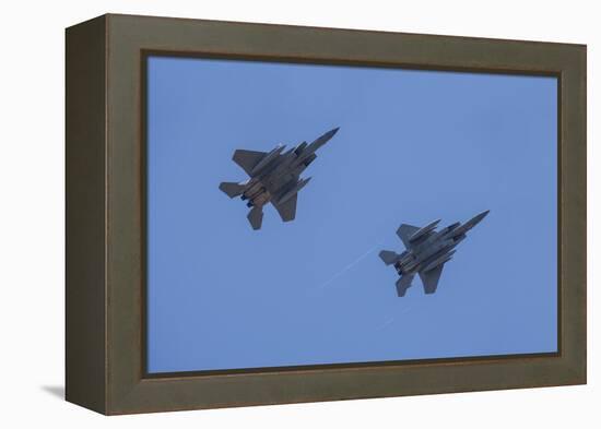 USA, Oregon, Hillsboro, F-15C Eagles.-Rick A Brown-Framed Premier Image Canvas