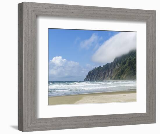 USA, Oregon, Manzanita. Beach landscape.-Jaynes Gallery-Framed Photographic Print
