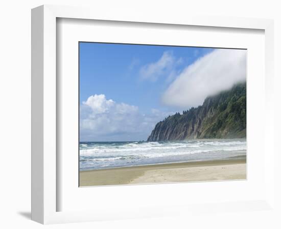 USA, Oregon, Manzanita. Beach landscape.-Jaynes Gallery-Framed Photographic Print