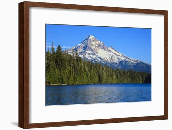 USA, Oregon, Mt. Hood National Forest, boaters enjoying Lost lake.-Rick A. Brown-Framed Photographic Print